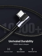 Ugreen 1m 90 Degree Angle USB-C to USB-A Braided Cable