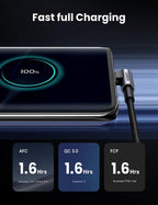 Ugreen 1m 90 Degree Angle USB-C to USB-A Braided Cable
