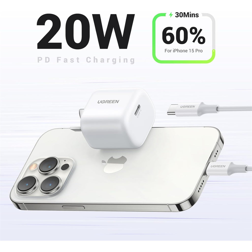 Ugreen 20W USB-C Charger with Power Supply PD 3.0