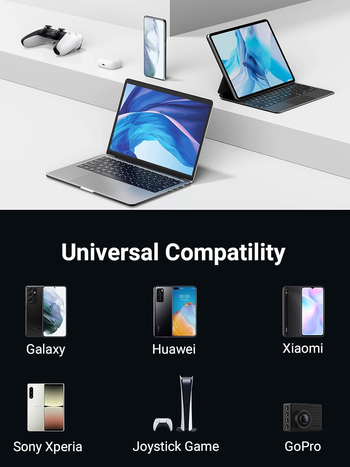 Ugreen 3m 90 Degree Angle USB-C to USB-A Braided Cable