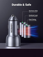 Ugreen 52.5W USB-C and USB-A Car Charger