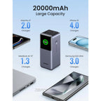 Ugreen Nexode Power Bank 20000mAh 130W with Smart Digital Display