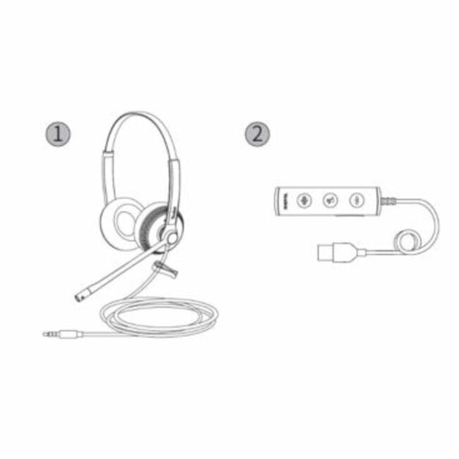 Yealink UH34-SE UC Dual Noise Cancelling USB-A Wired Headset