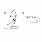 Yealink UH34-SE UC Mono Noise Cancelling USB-C Wired Headset