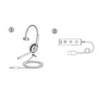 Yealink UH34-SE UC Mono Noise Cancelling USB-A Wired Headset