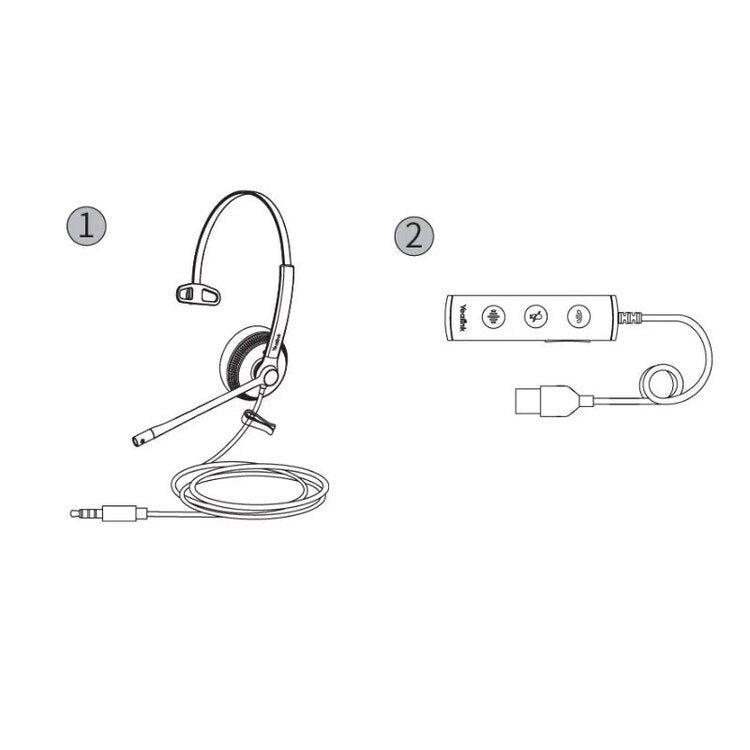 Yealink UH34-SE UC Mono Noise Cancelling USB-A Wired Headset