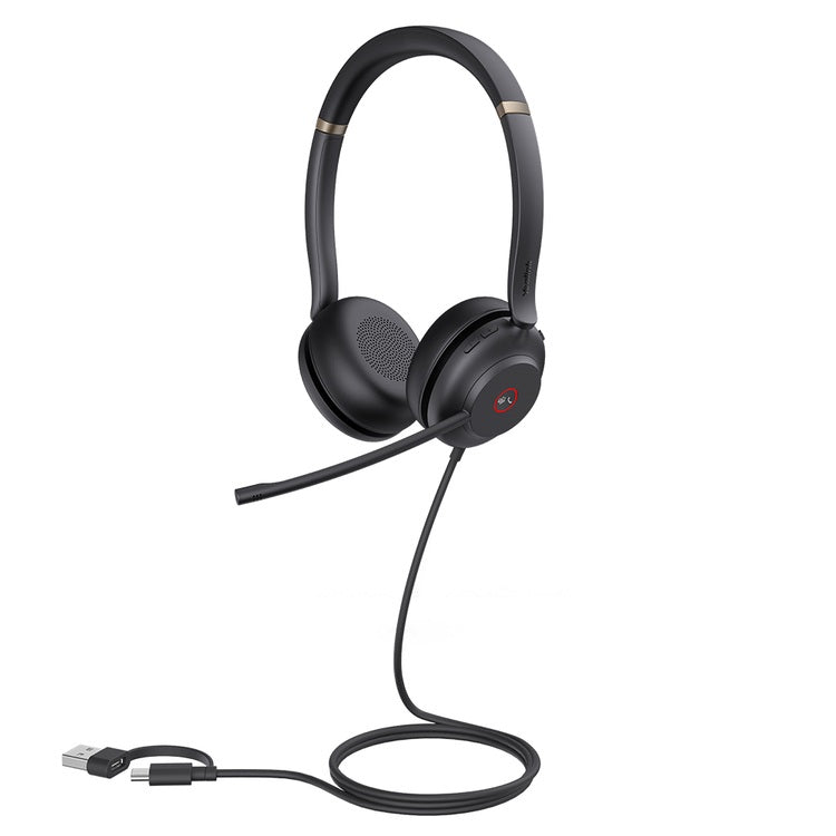 Yealink UH37 MS Stereo Noise Cancelling USB-C/A Wired Headset