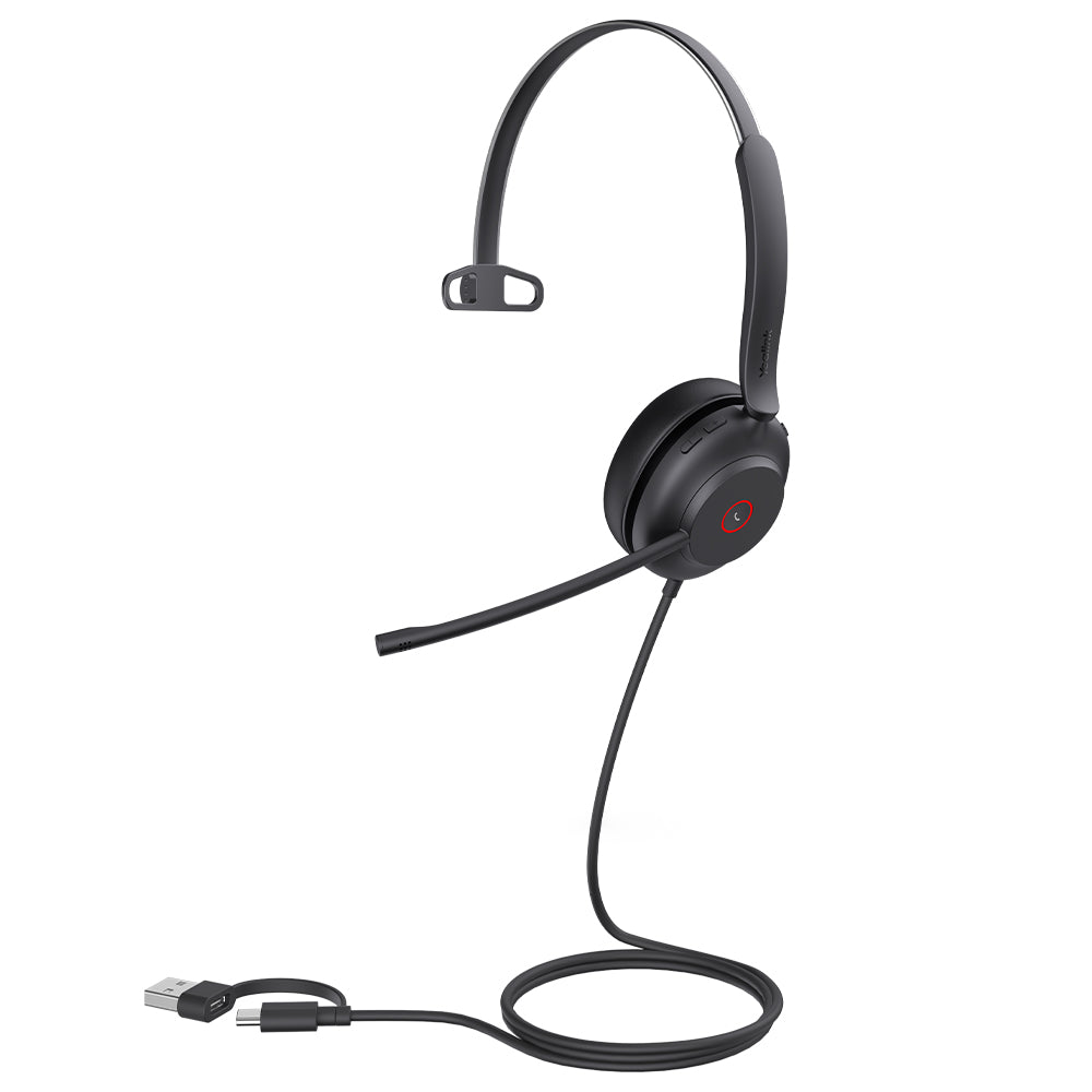 Yealink UH37 UC Mono Noise Cancelling USB-C/A Wired Headset