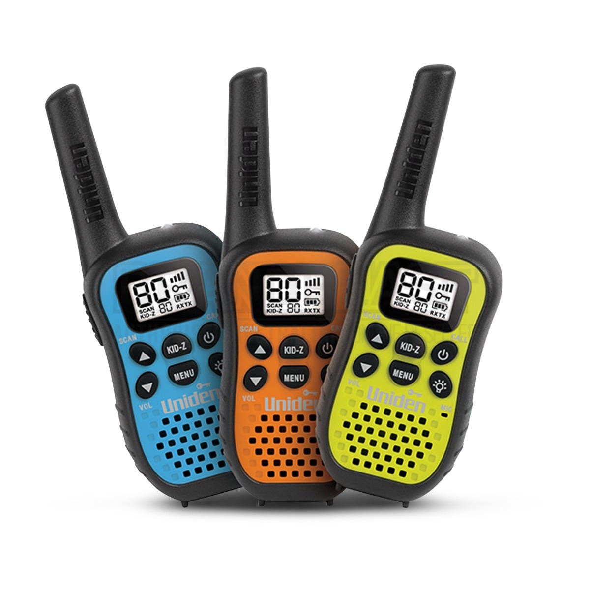 Uniden UH45-3 80 Channel UHF Handheld Radio with Kid Zone - 3 Pack