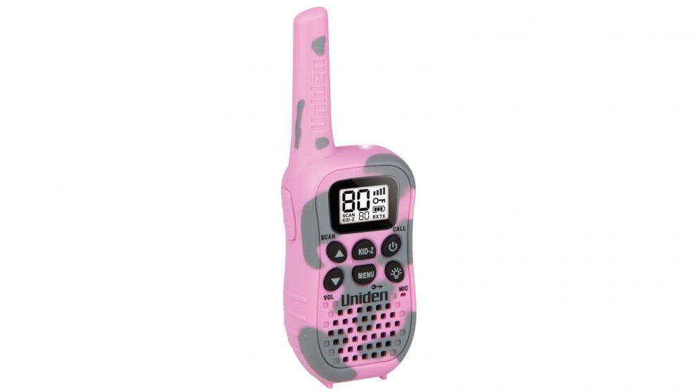 Uniden UH45CP 80 Channel UHF Handheld Radio with Kid Zone - Camo Pink