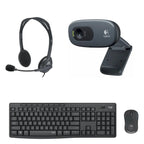Logitech MK295 Keyboard and Mouse Combo with H111 Stereo Headset and C270 Webcam 