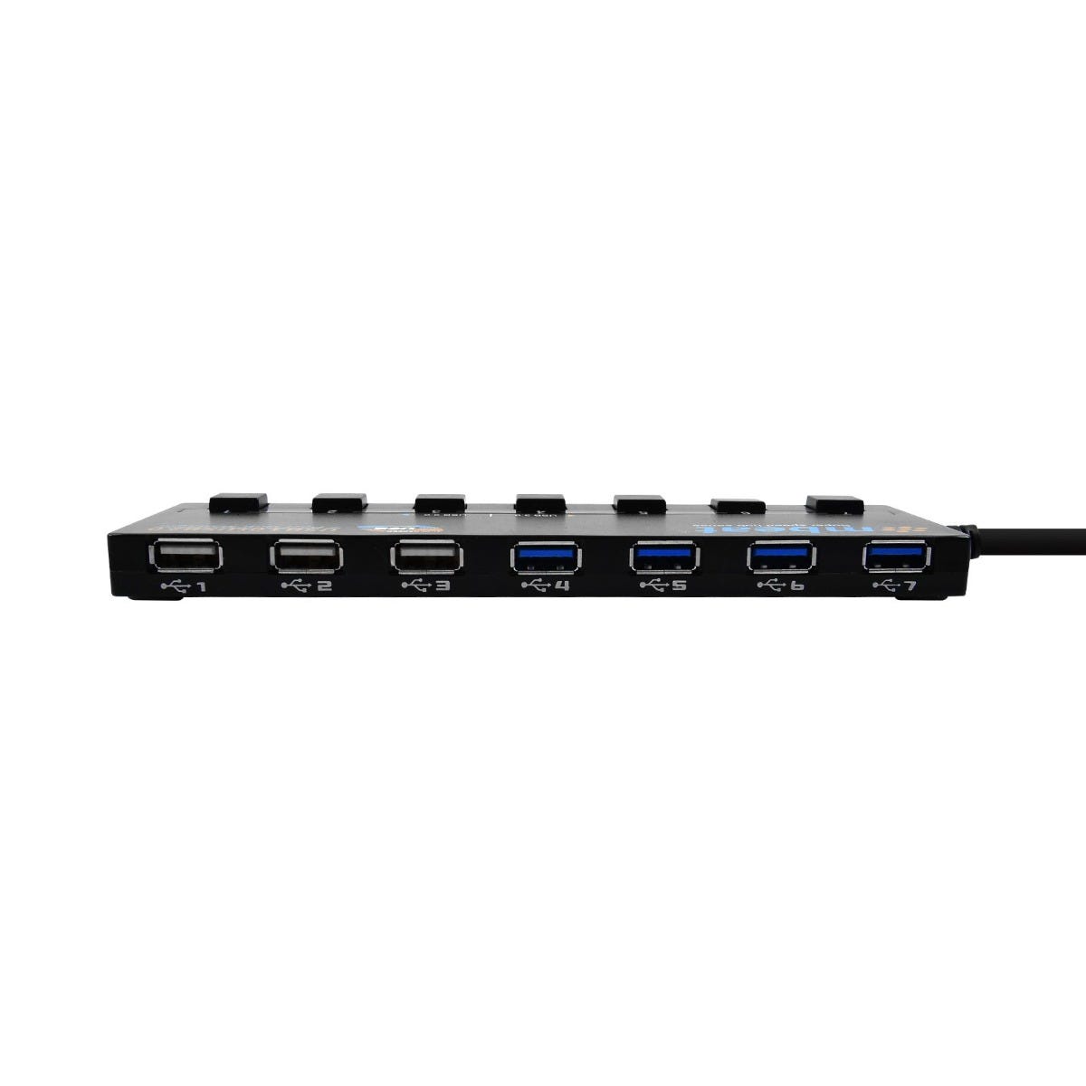 Mbeat 7 Port USB3.0 and USB2.0 Hub Manager with switch
