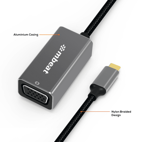 mbeat Elite USB-C to VGA Adapter 