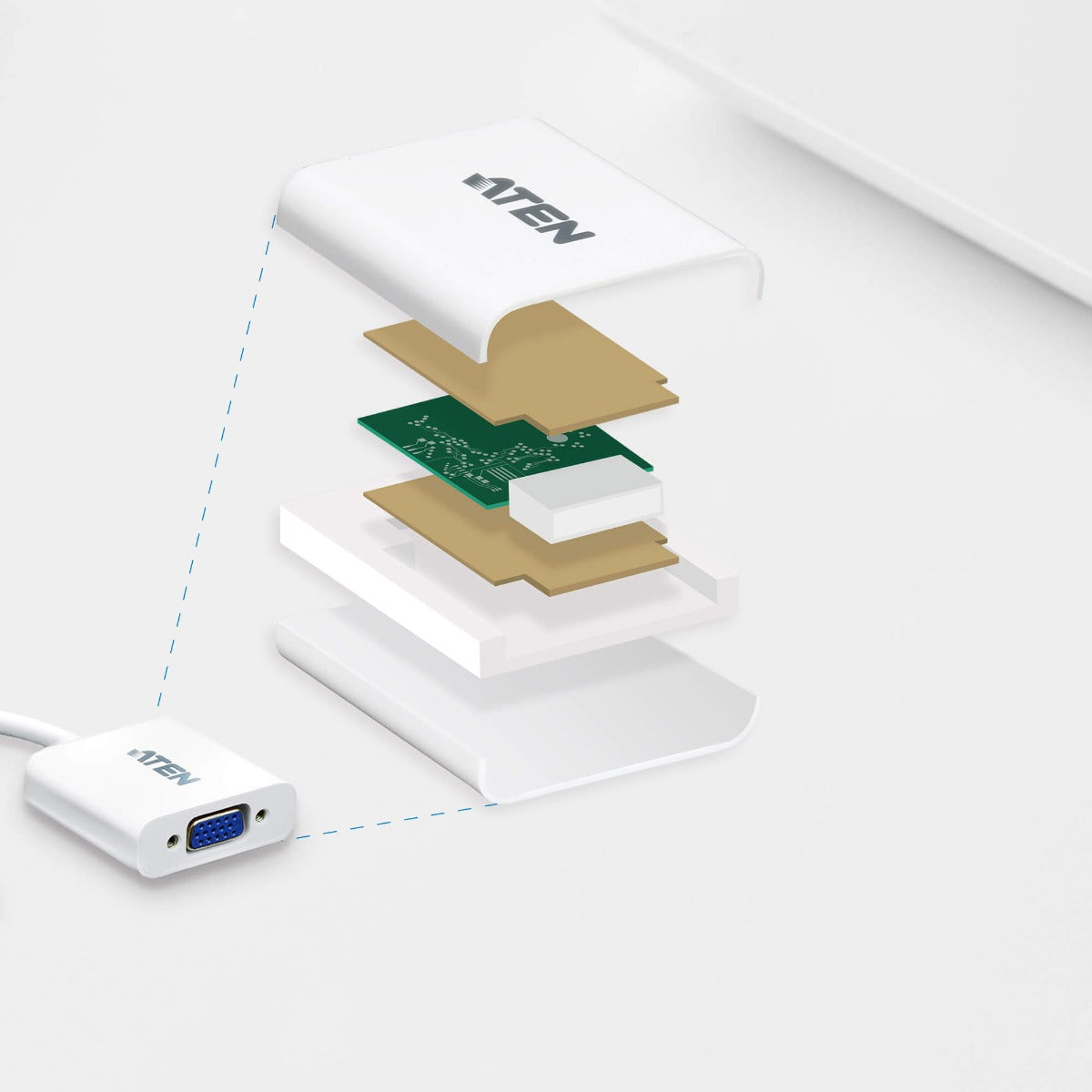 Aten DisplayPort Male to VGA Female Adapter