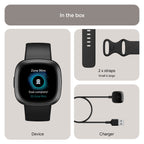 Fitbit Versa 4 Fitness Tracker - Waterfall Blue/Platinum Aluminium
