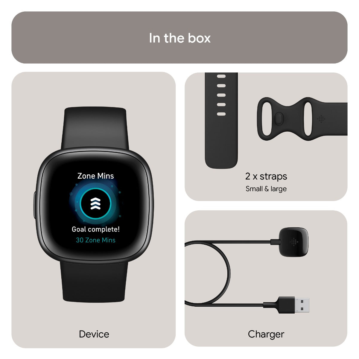 Fitbit Versa 4 Fitness Tracker - Waterfall Blue/Platinum Aluminium