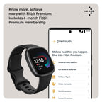 Fitbit Versa 4 Fitness Tracker - Waterfall Blue/Platinum Aluminium