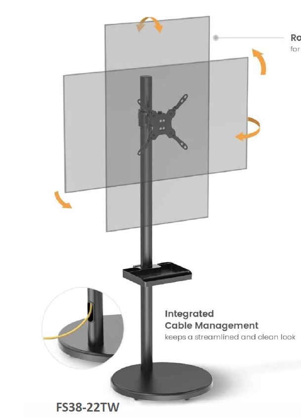Brateck Mobile Spring assisted Display Floor Stand