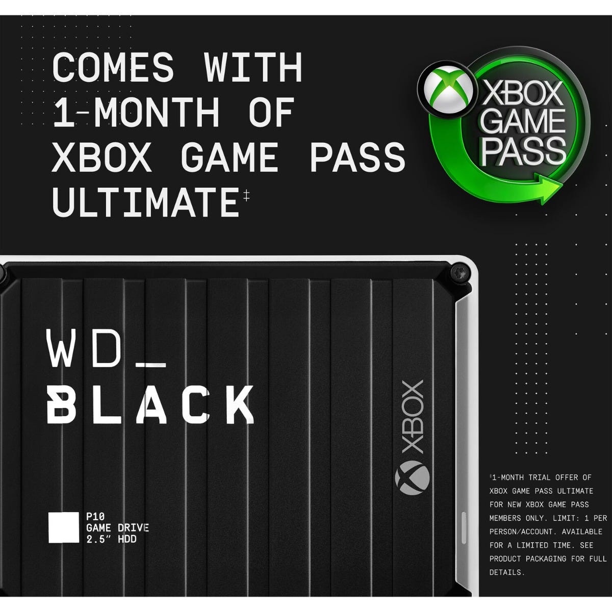 WD 1TB WD_BLACK P10 Game Drive for Xbox One