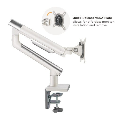 Brateck Single Monitor Premium Slim Aluminum Spring Arm 17-32 White