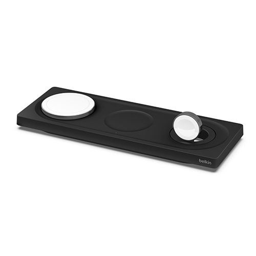 Belkin BOOSTCHARGE PRO 3-in-1 Wireless Charging Pad With MagSafe - Black