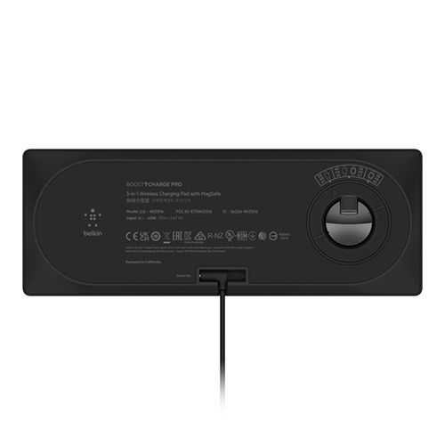 Belkin BOOSTCHARGE PRO 3-in-1 Wireless Charging Pad With MagSafe - Black