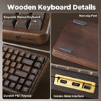 YUNZII WOOD84 Wireless Tri-Mode Keyboard (Candy Linear Switch)