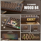 YUNZII WOOD84 Wireless Tri-Mode Keyboard (Candy Linear Switch)