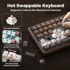 YUNZII WOOD84 Wireless Tri-Mode Keyboard (Candy Linear Switch)