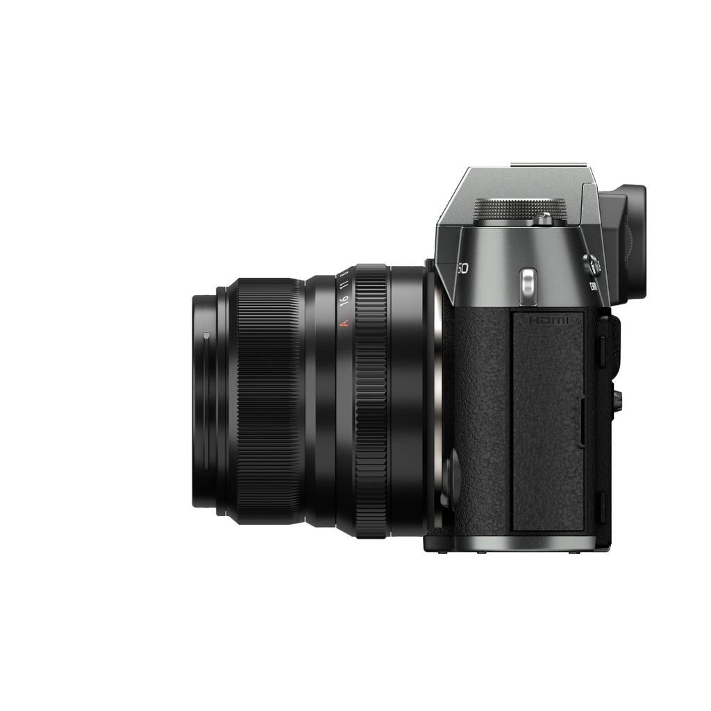 Fujifilm X-T50 - Charcoal Silver Mirrorless Camera with XC 15-45mm Lens