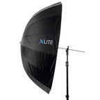 Xlite Deep Parabolic Black / Silver Umbrella 130cm