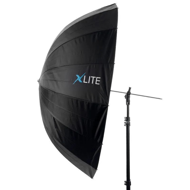 Xlite Deep Parabolic Black / Silver Umbrella 130cm