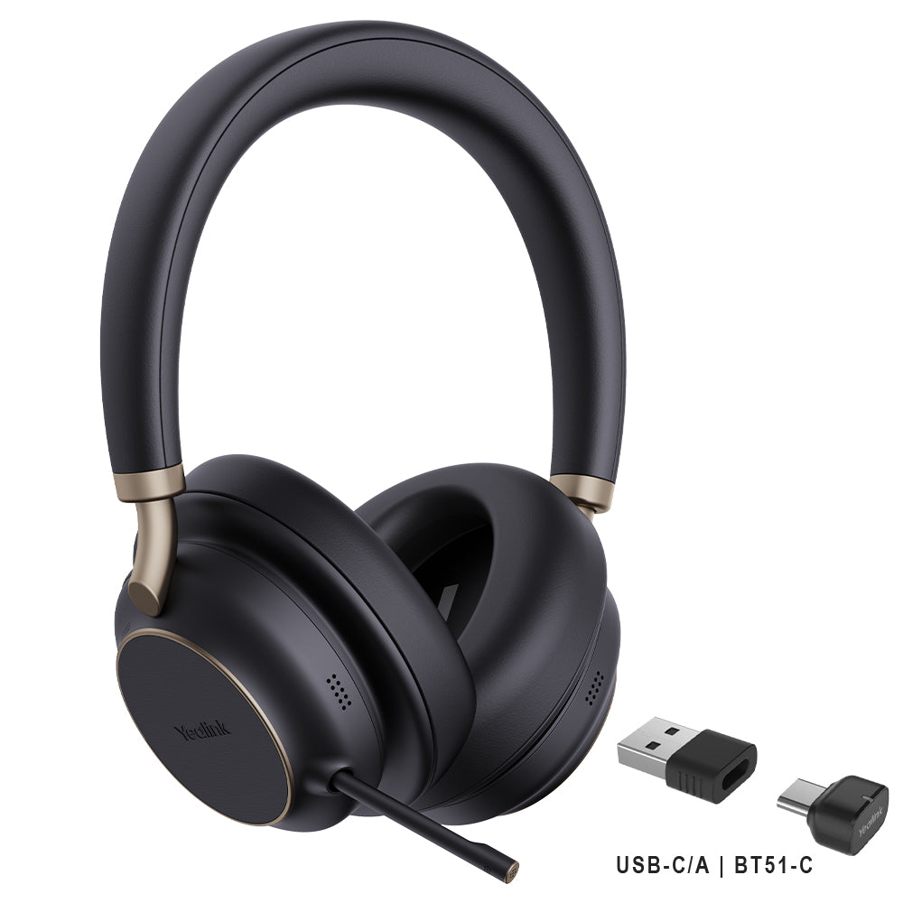 Yealink BH76 PLUS UC Stereo USB-CA Bluetooth Wireless Headset with Charge Stand