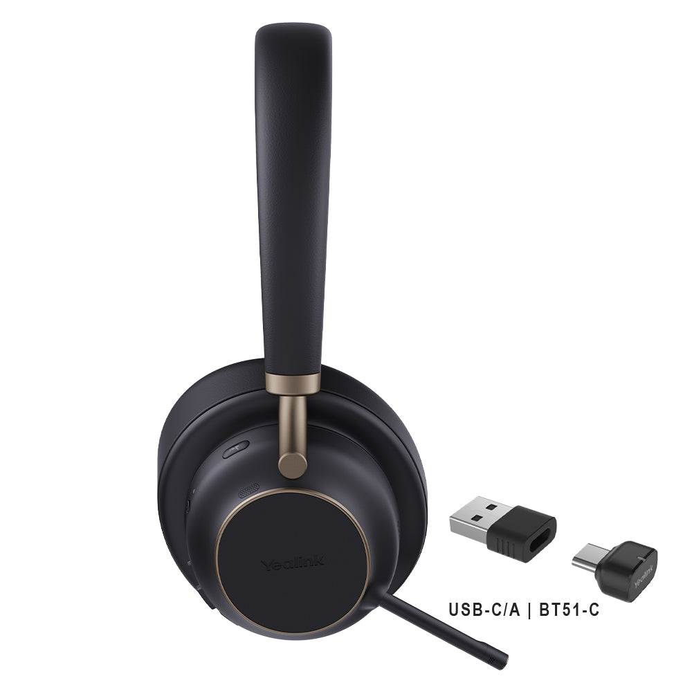 Yealink BH76 PLUS UC Stereo USB-CA Bluetooth Wireless Headset with Charge Stand