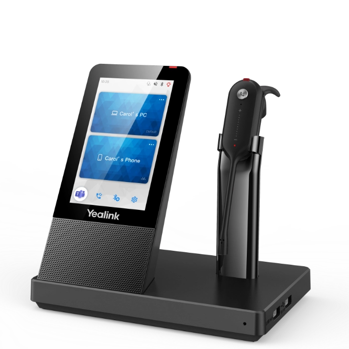Yealink WH67 UC Convertible DECT Wireless Headset with Base Station