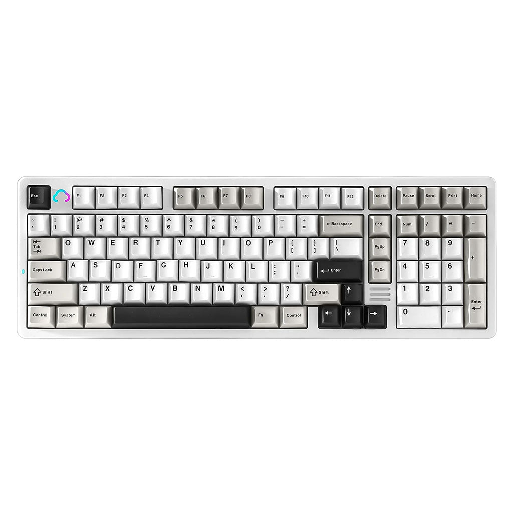 YUNZII AL98 Wireless Aluminum Mechanical Keyboard (White) (Cocoa Cream V2 Switch)