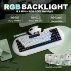 YUNZII C68 Panda Wireless Mechanical Keyboard (White) (Panda Switch)