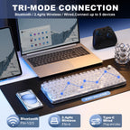 YUNZII X98 Transparent Mechanical Keyboard (White) (Snow Linear Switch)