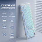 YUNZII X98 Transparent Mechanical Keyboard (White) (Snow Linear Switch)