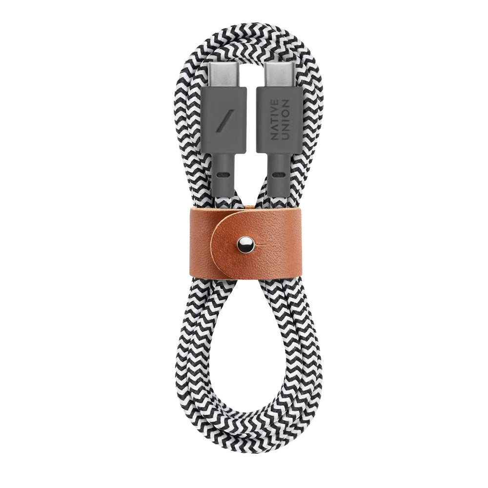 Native Union Belt Cable 1.2m USB-C to USB-C (Zebra)