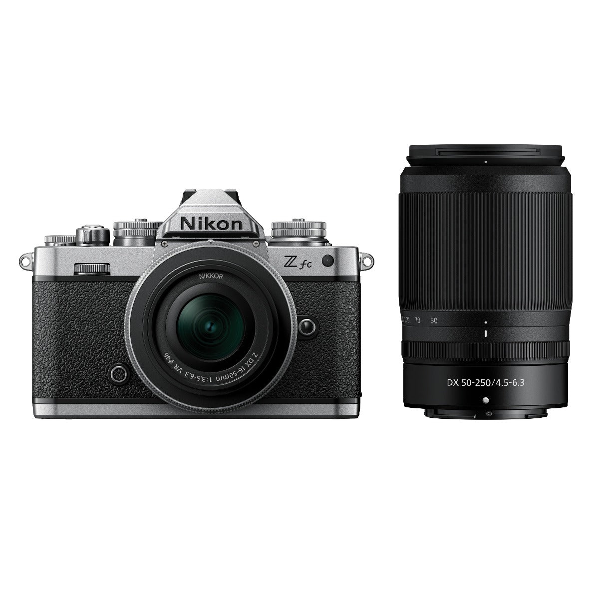 Nikon Z fc Black with Nikkor Z 16-50mm VR and Z 50-250mm VR Lens