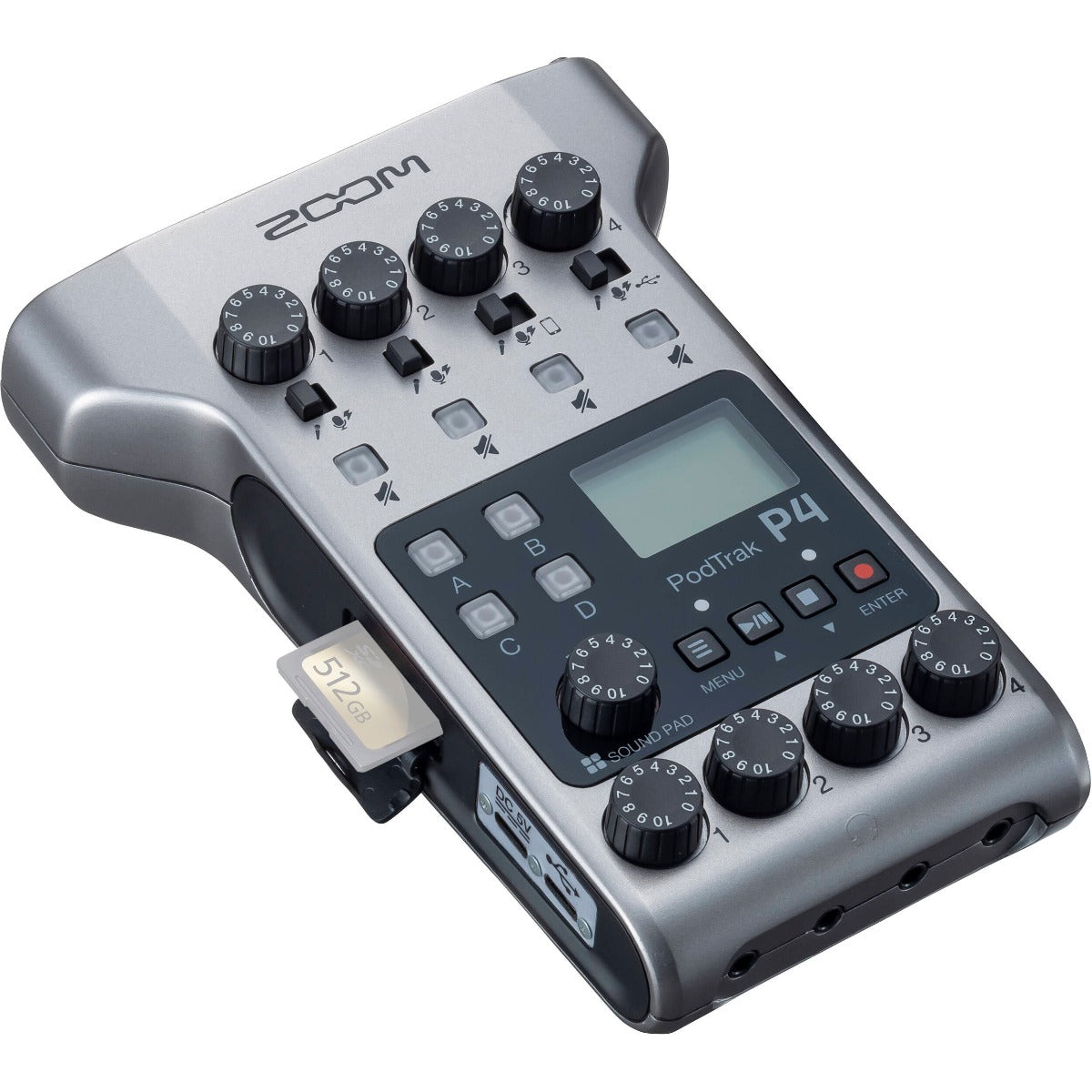 Zoom PodTrak P4 Portable MultiTrak Podcast Recorder