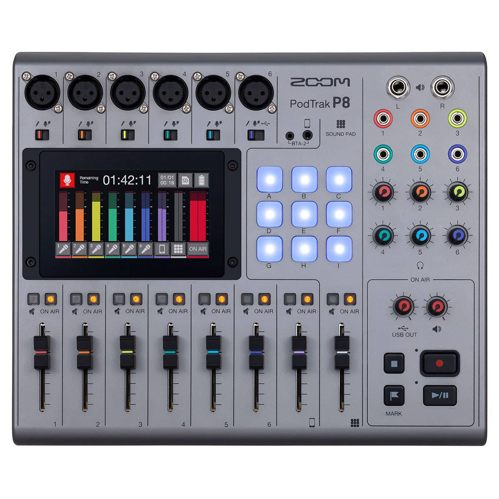 Zoom PodTrak P8 Portable Podcast Mic Kit with ZDM-1