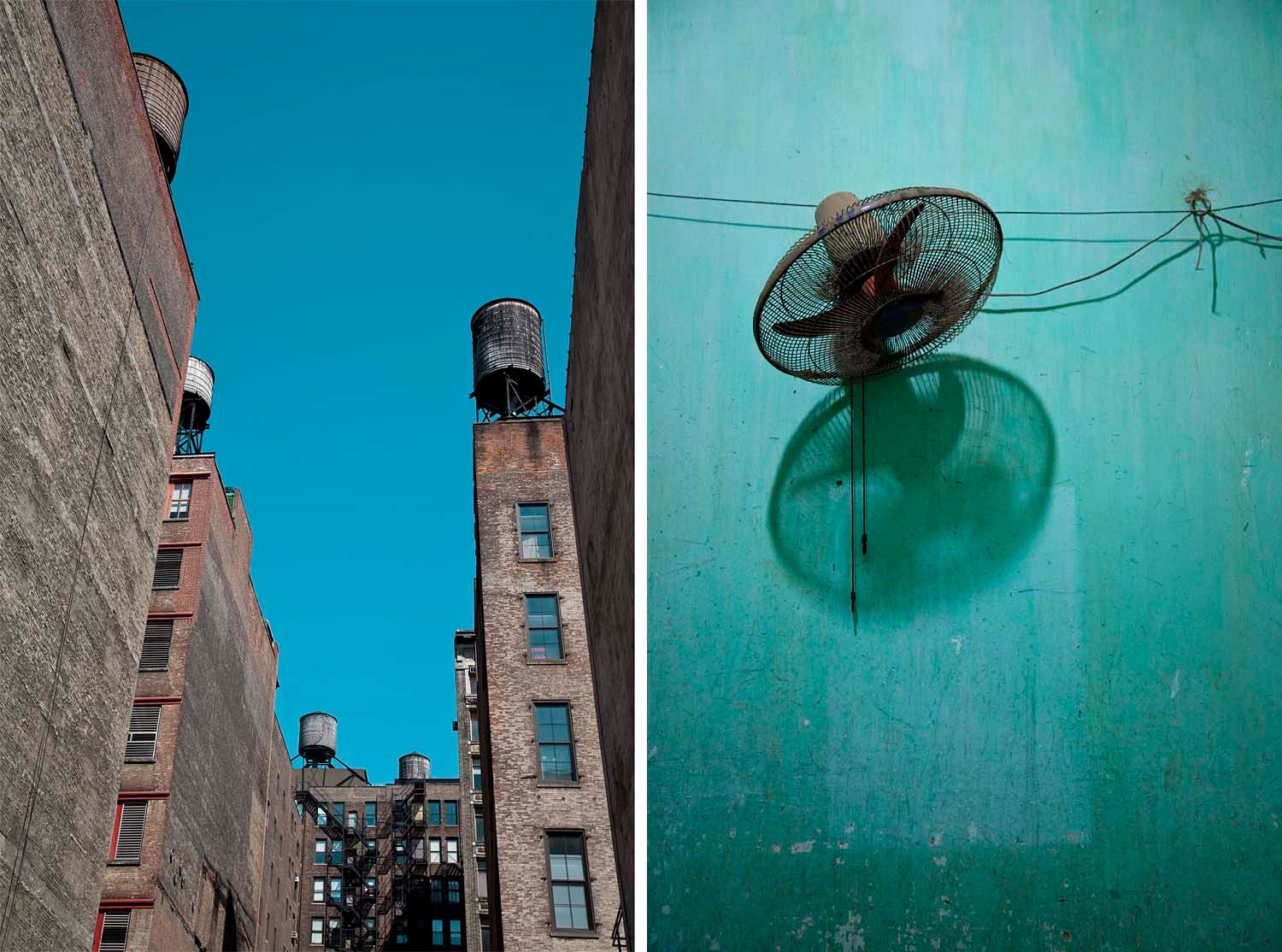 New York Water Towers/Vietnam Blue Wall