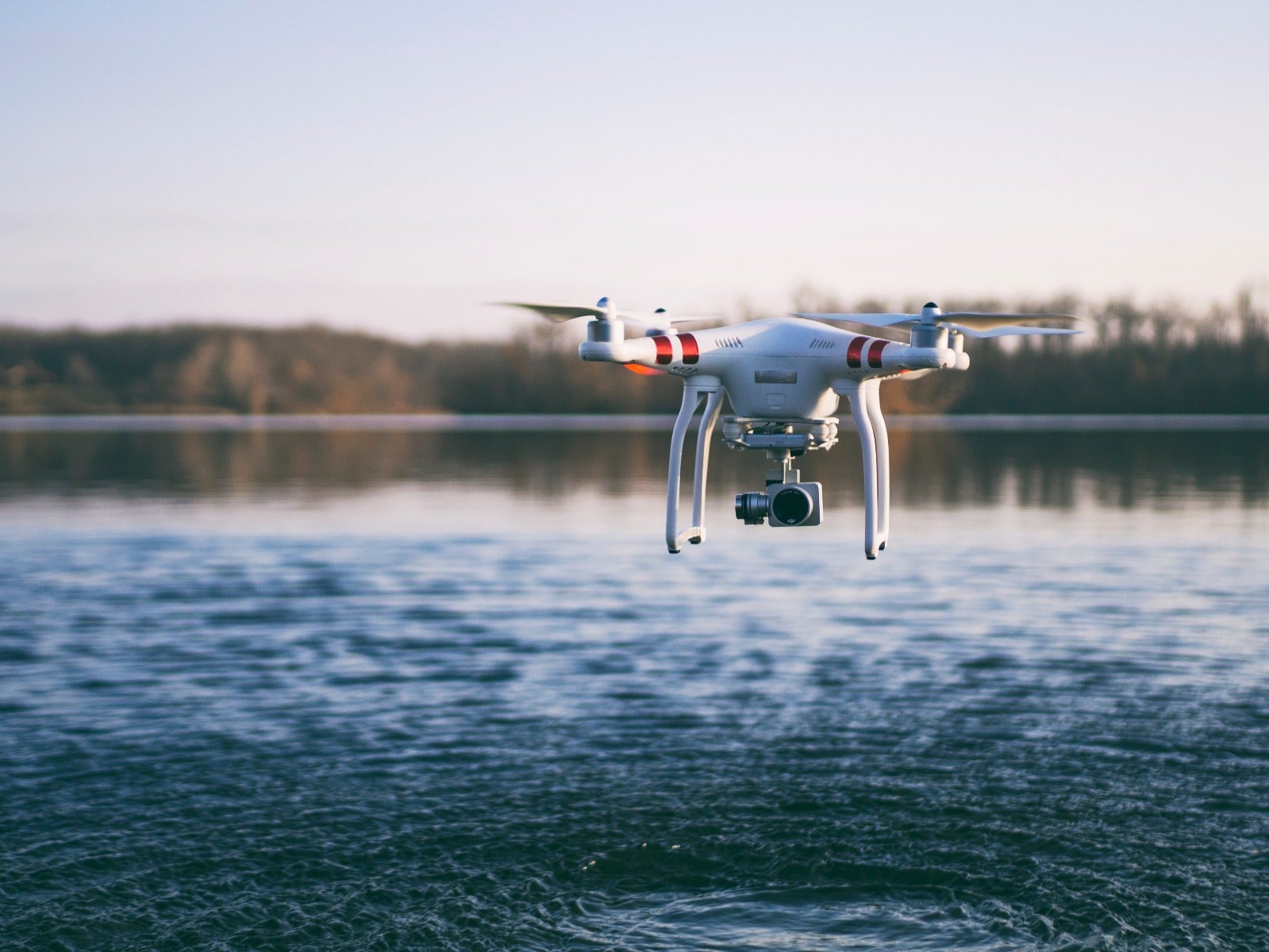 DJI Phantom over water