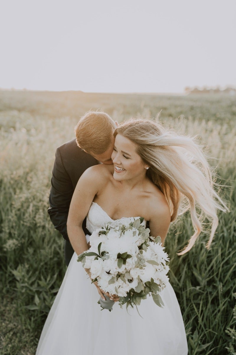 Bride and Groom outdoors