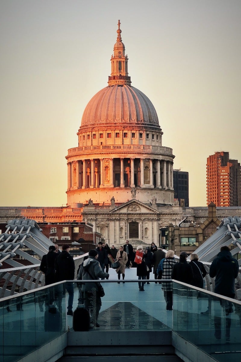 Domed building during golden hour