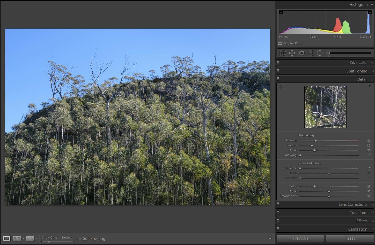 Adobe Lightroom - Masking sharpening 1