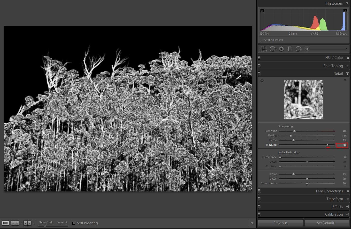 Adobe Lightroom - Masking sharpening 4