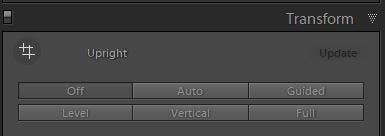 Adobe Lightroom - Transform buttons